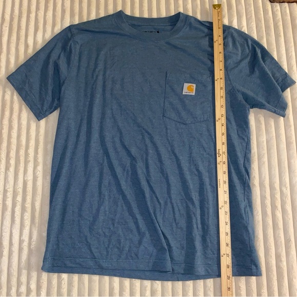 Carhartt Men's Blue Short Sleeve Pocket Tee - Picture 1 of 7